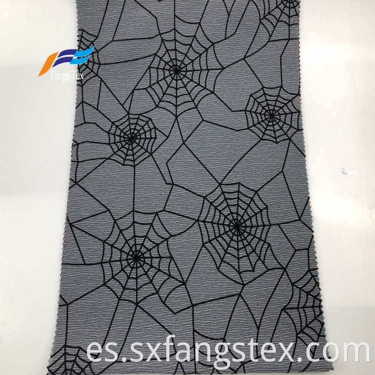100% Polyester Floral Printed Flock Crepe Abaya Fabric 3